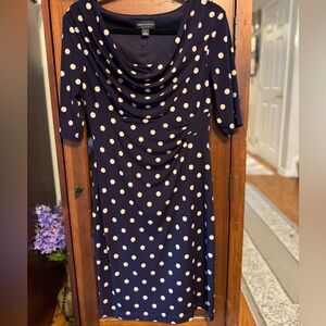 Super Cute & Flattering Fitted Dress w Cowl Neck size 10